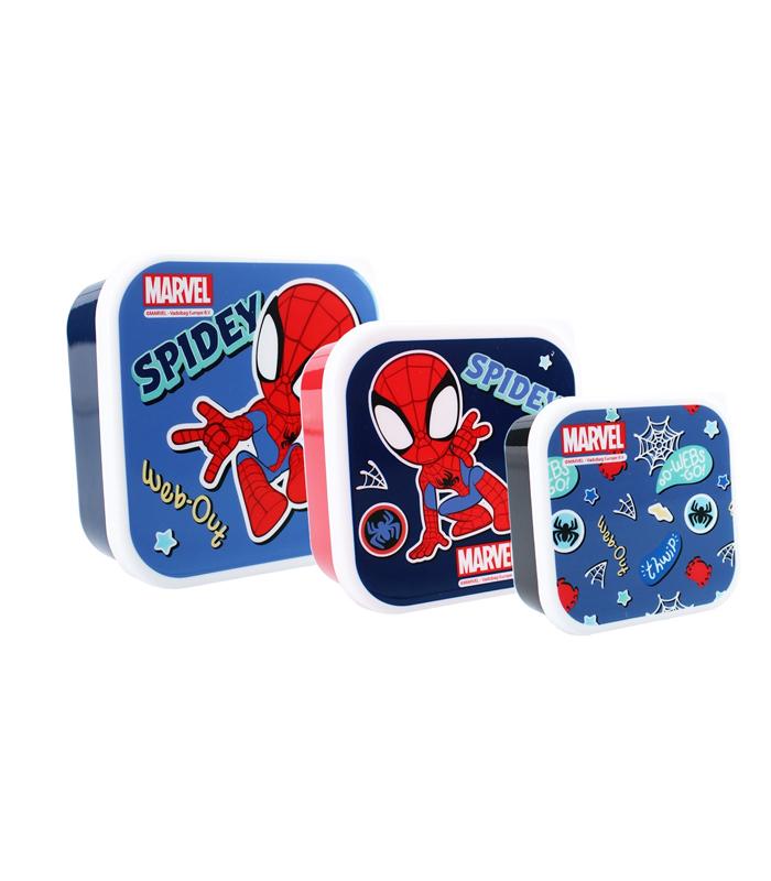 Boîte goûter Spiderman fresh bites 3 en 1 bleu R.201-00424