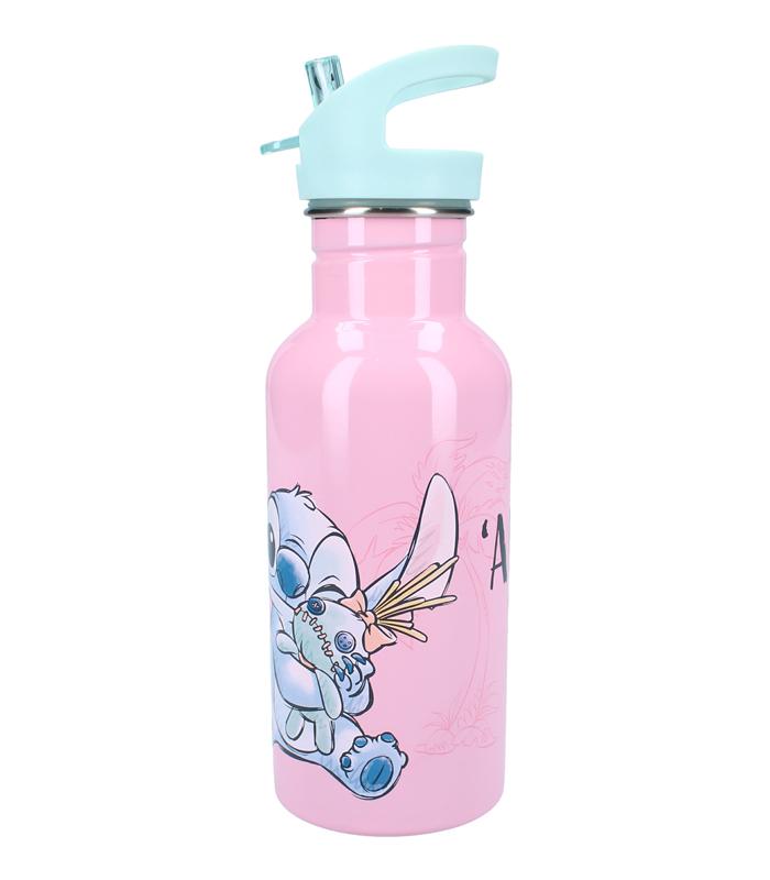 Gourde aluminium 500ml Stitch take a sip rose R.795-00419