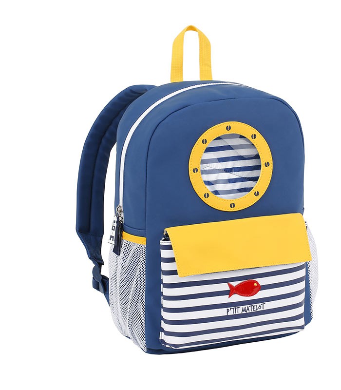 Sac à dos petit modèle Petit matelos bleu/jaune R.627311-33