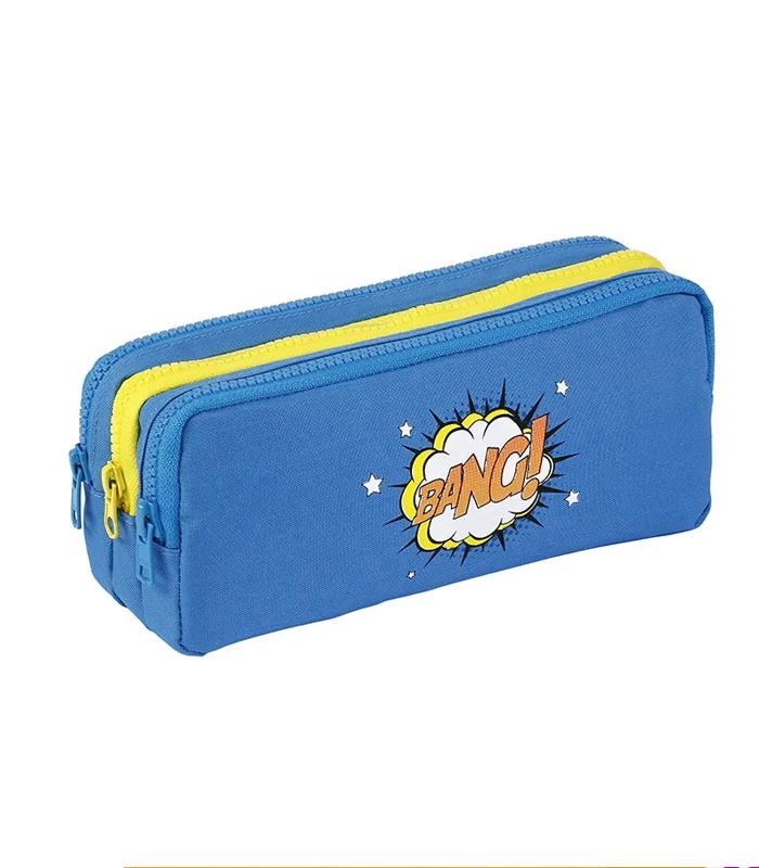 Fourre-tout rectangulaire power boy 3 compartiments rose R .098233-22