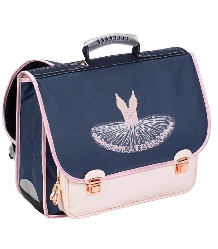 Cartable moyen modèle Ballerine 2 compartiments bleu rose R.099760-01