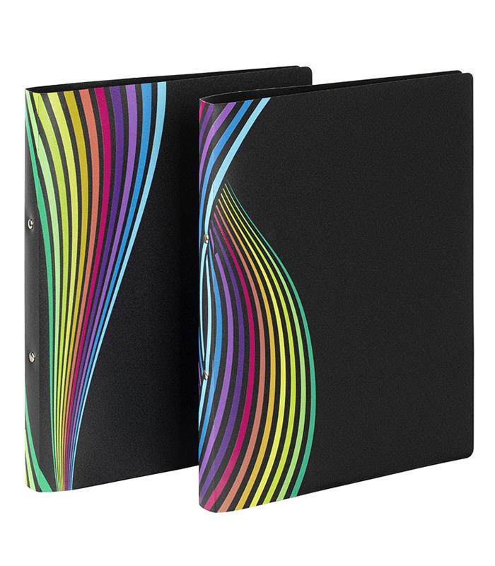 Classeur A4 4 anneaux dos 2.5cm PP rainbow  R.602067-08