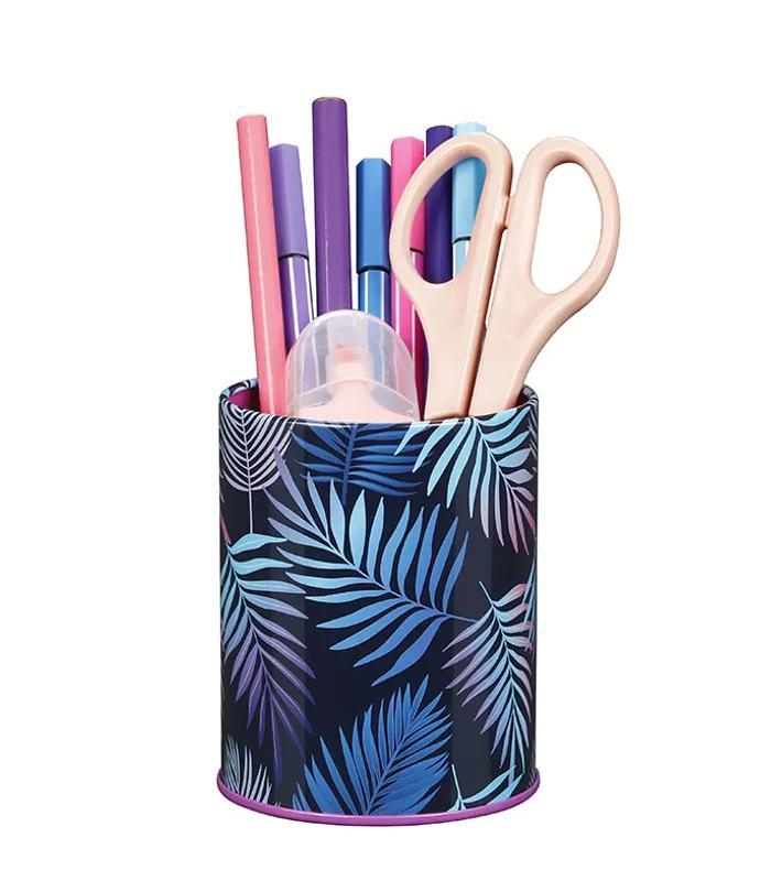 Pot à crayons tropical en métal imprimé R.099464-01