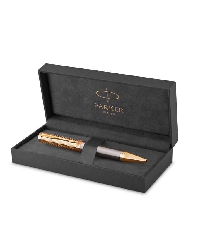 Stylo roller PARKER Ingenuity Arrow noir doré F R.PK2200951