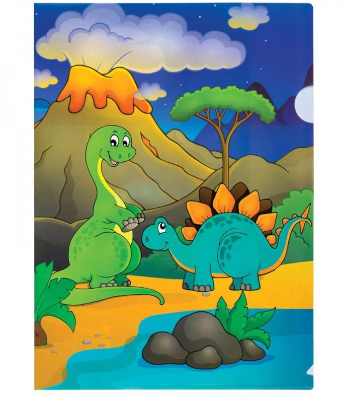 Pochette A4 plastique dinosaures R.88820