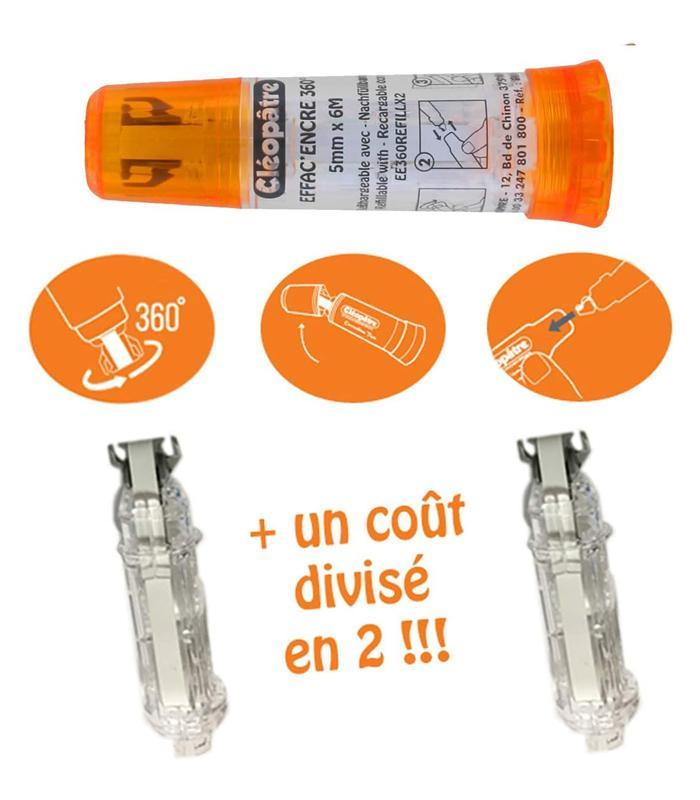 Roller blanco avec recharge R.BLEE360+2REFILLS