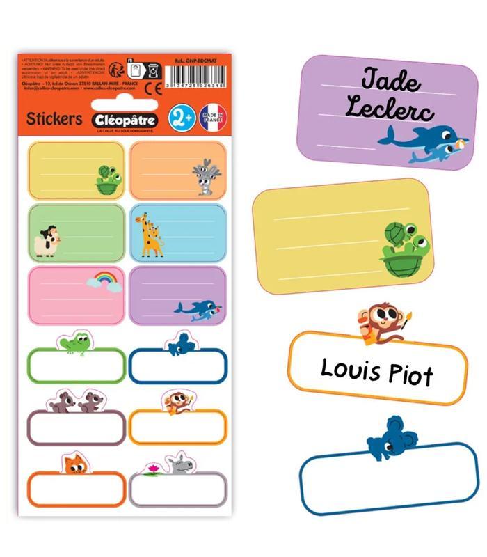 Etiquettes scolaire x12 R.GNP-RDCMAT