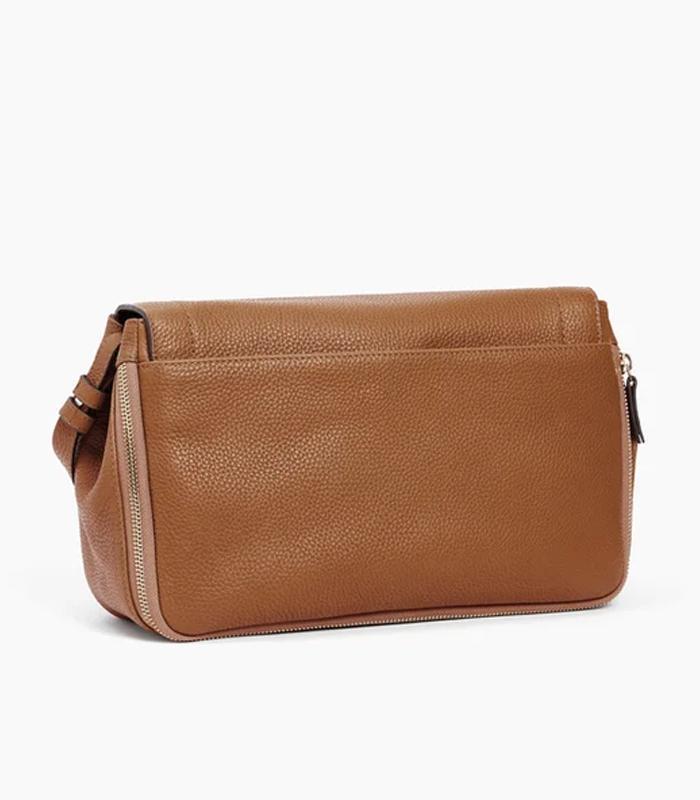 Sac besace porté épaule 30x19x10 cm Aurore cuir grainé R.TAUR1210ASS