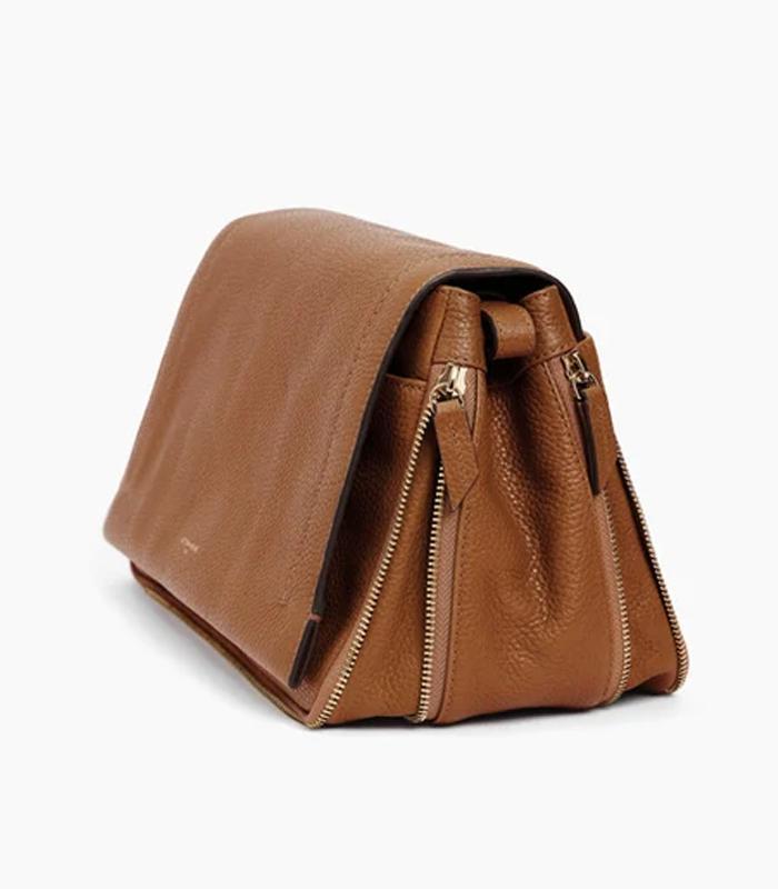 Sac besace porté épaule 30x19x10 cm Aurore cuir grainé R.TAUR1210ASS