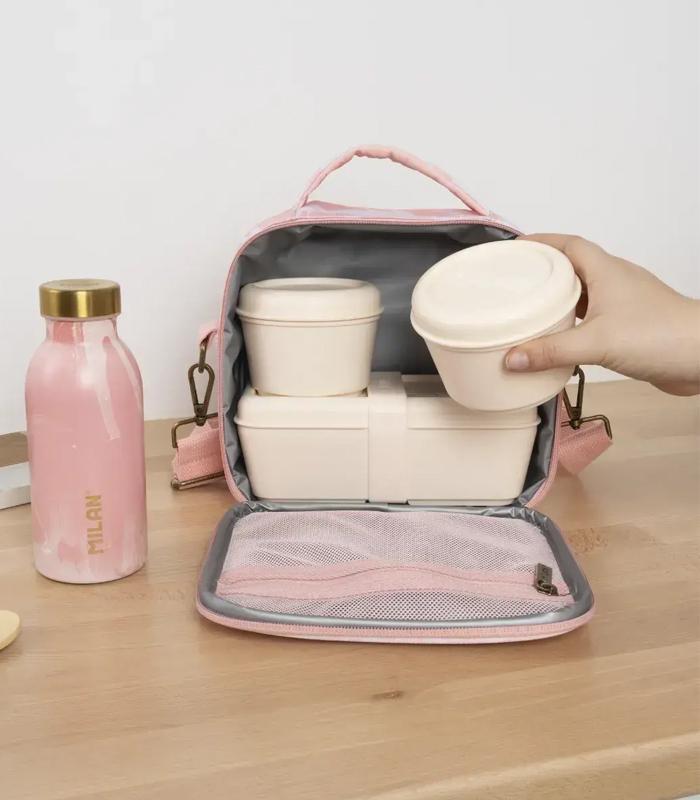Sac isotherme 3 boîtes alimentaires 3,5L Lava rose R.08806LVP
