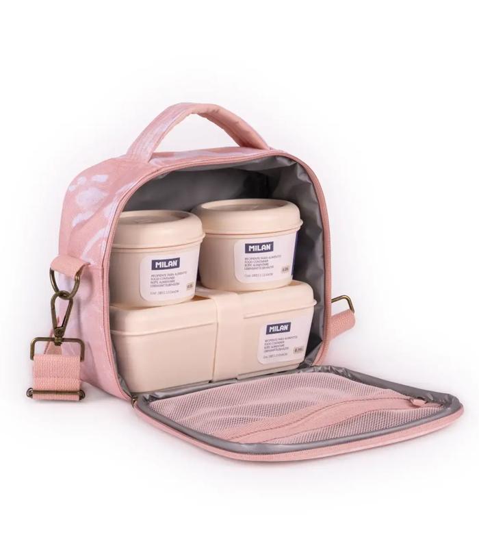 Sac isotherme 3 boîtes alimentaires 3,5L Lava rose R.08806LVP