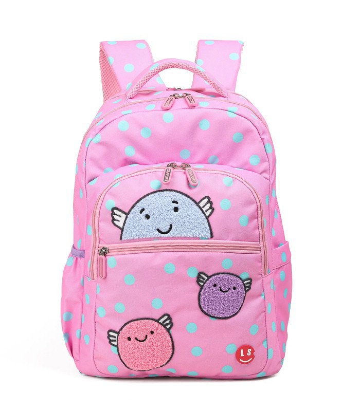 Sac à dos grand modèle joy rose 3 compartiments R.LS02826