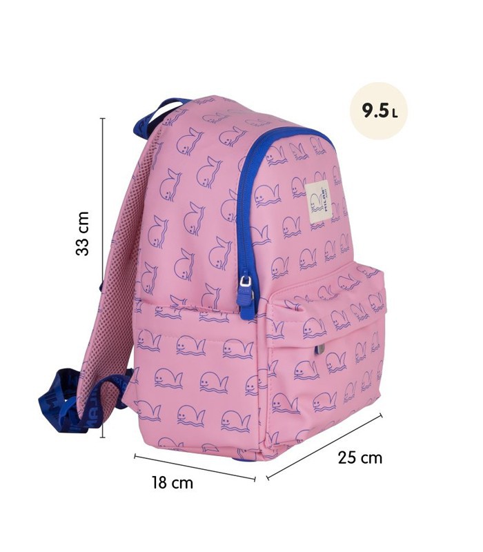 Sac à dos moyen modèle baleine rose R.6248Z460P