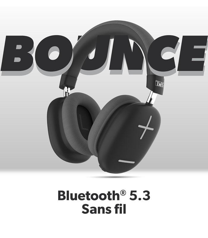 Casque sans fil Bounce Max-Noir TNB Bluetooth