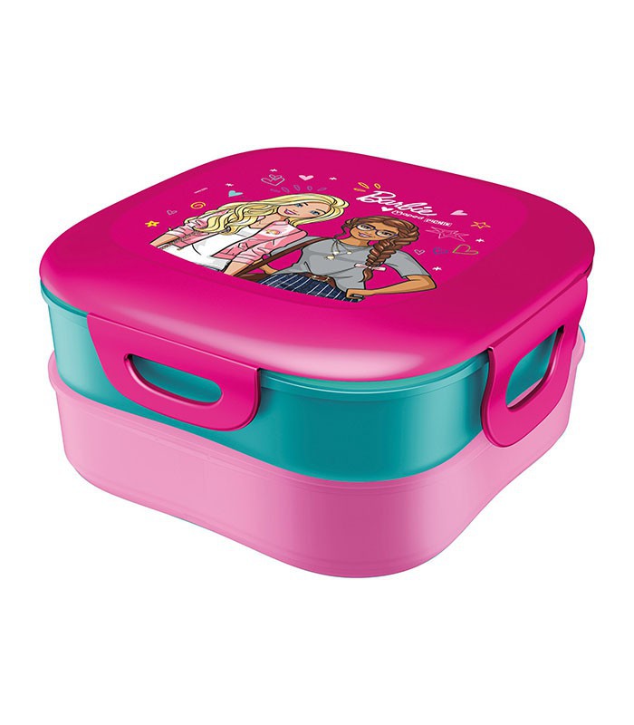Boîte goûter 2 compartiments barbie rose R.871097