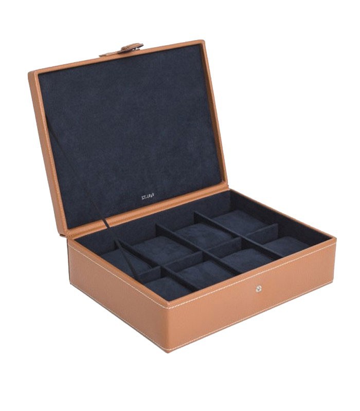 Coffret montre 25x19x7.5cm rectangulaire 8 compartiments R.TBJ7381Ass