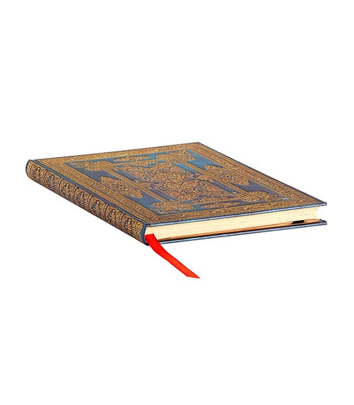 Carnet 175x230m couverture rigide ligné bleu luxe 144p R.PB9590-3