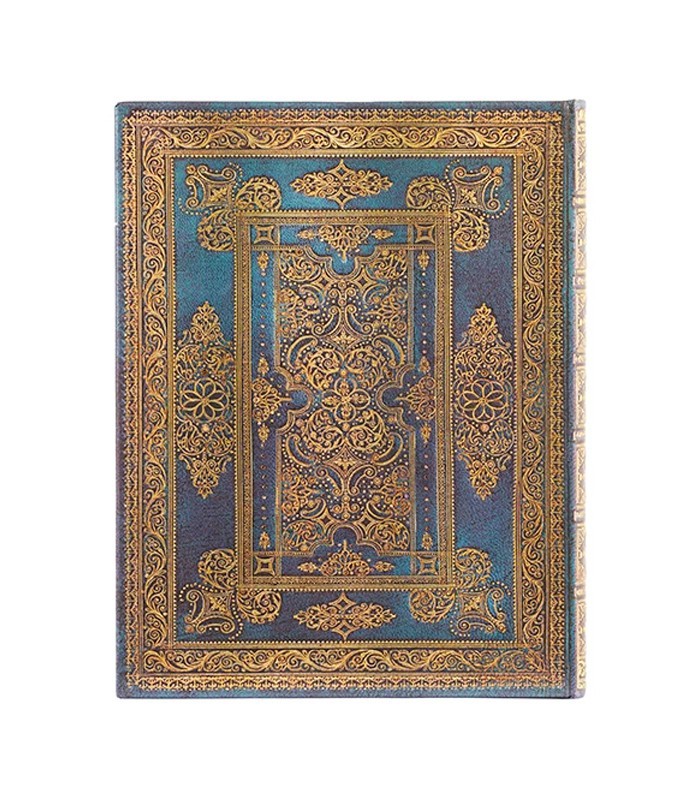 Carnet 175x230m couverture rigide ligné bleu luxe 144p R.PB9590-3