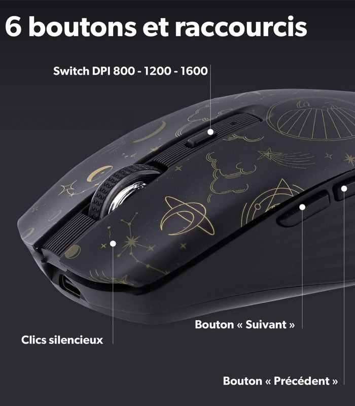 Souris sans fil bluetooth rechargeable TNB ASTRO EXCLUSIV 