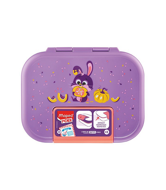 Boîte goûter miniz violet R.874102