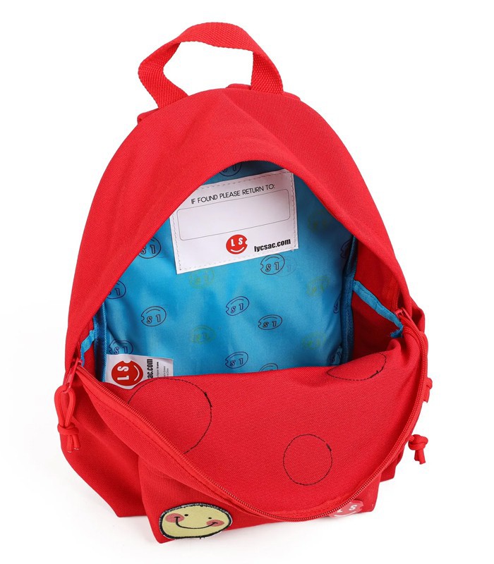 Sac à dos moyen modèle smiley rouge R.LS42173