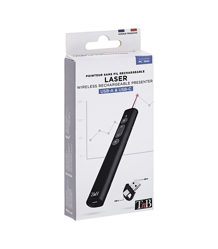 Pointeur laser rechargeable TNB USB-A & USB-C