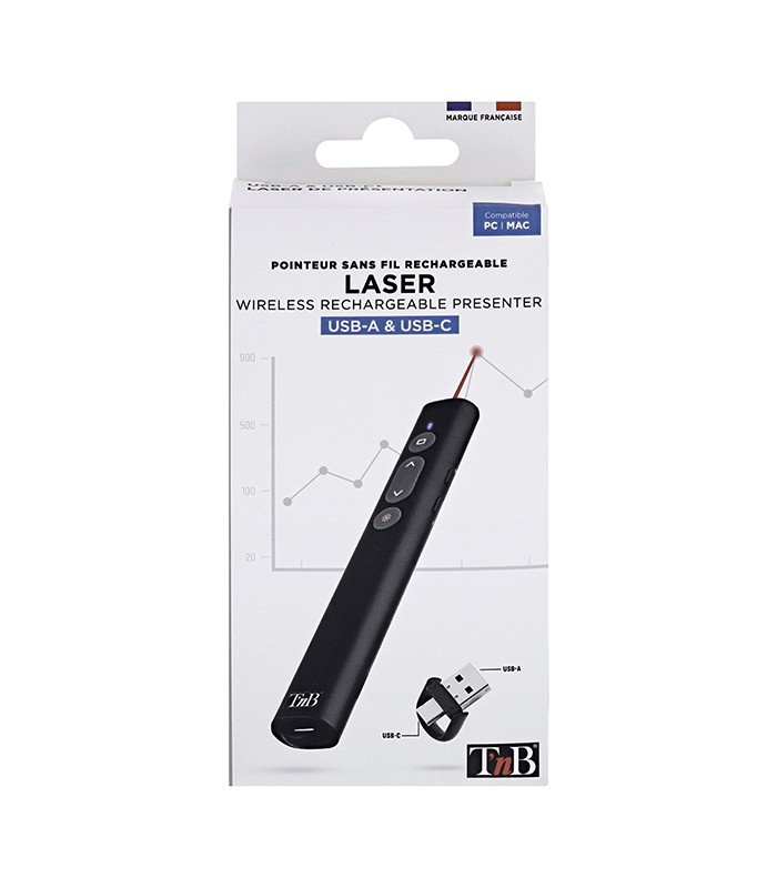 Pointeur laser rechargeable TNB USB-A & USB-C