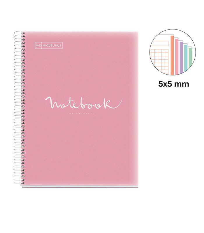 Cahier A4 notebook 5x5 120 pages emotions rose R.MR46074XXX