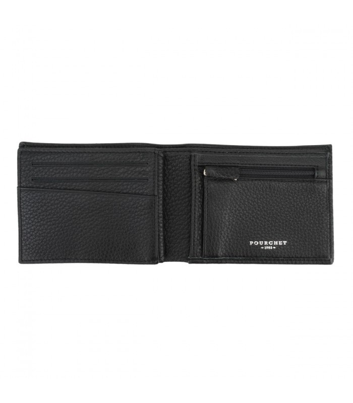 Portefeuille 12x9x2cm Chris horizontal cuir noir R.31603
