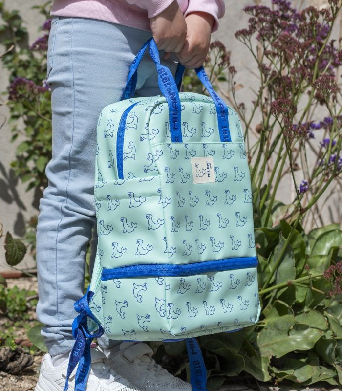 Sac à dos moyen modèle rectangulaire otarie bleu R.6247Z460GR