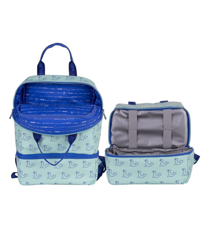 Sac à dos moyen modèle rectangulaire otarie bleu R.6247Z460GR