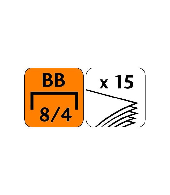Agrafeuse n°8/4 BB de bureau pince métal 15 feuilles R.440110