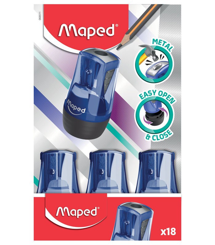 Taille-crayon 1 usage tonic métal réservoir bleu R.068511