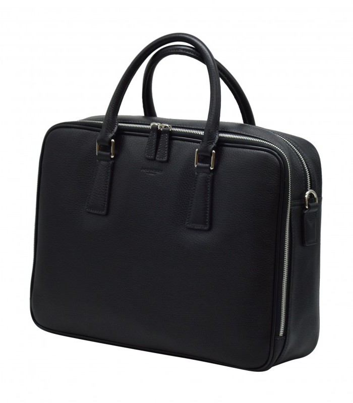 Porte documents 38x28x10.5cm Corso cuir noir R.64125