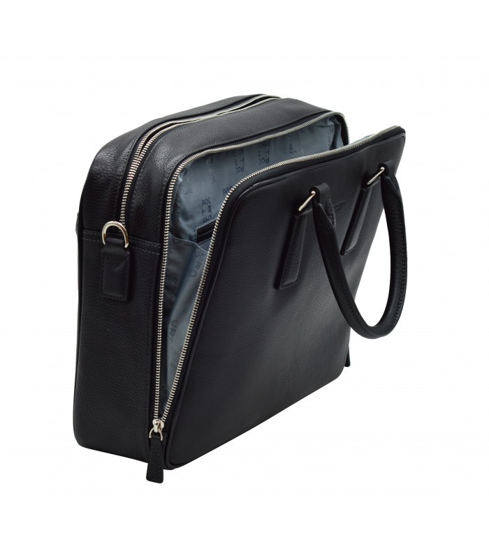Porte documents 38x28x10.5cm Corso cuir noir R.64125