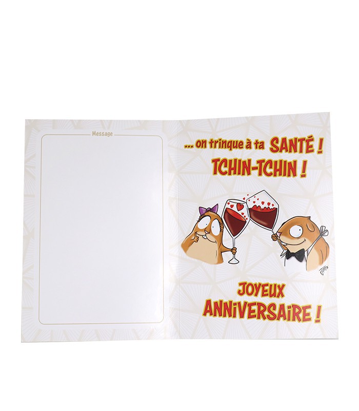 Carte 14x20cm "l'humour en folie" assortis 