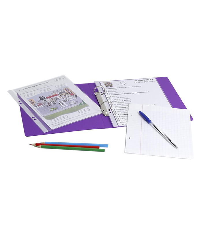 Classeur 17x22cm dos 3.5cm PP violet R.905030-08