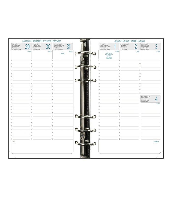 Agenda organiseur exatime 17light Floralie fuch/gris R.740117E/119E