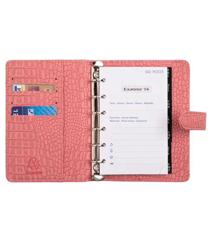 Agenda organiseur exatime 14 Baby Croco rose R.42357E