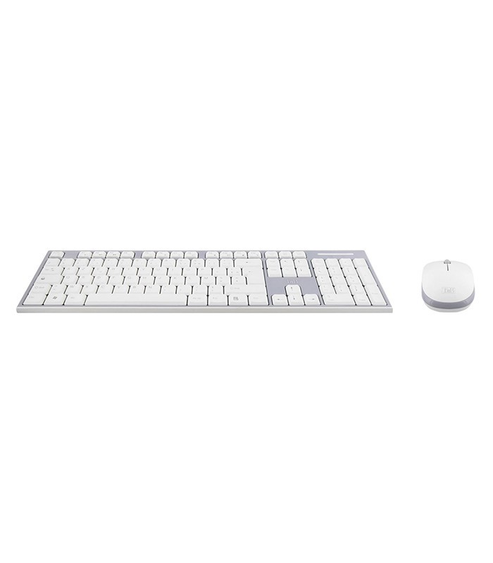 Clavier + Souris Sans fil  Blanc-Gris TNB