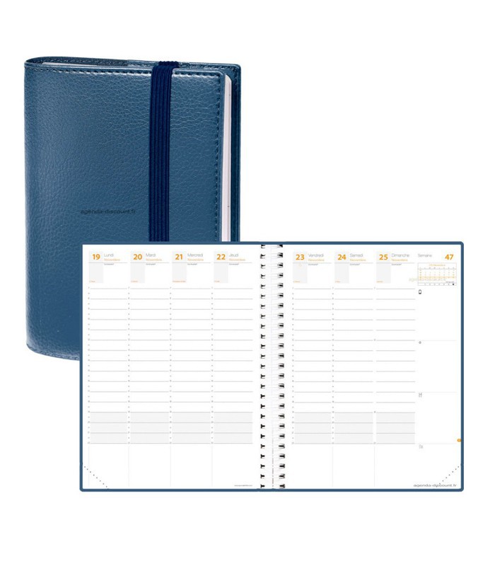 Agenda 21x27cm Xlarge Time & Life bleu irisé R.572009Q