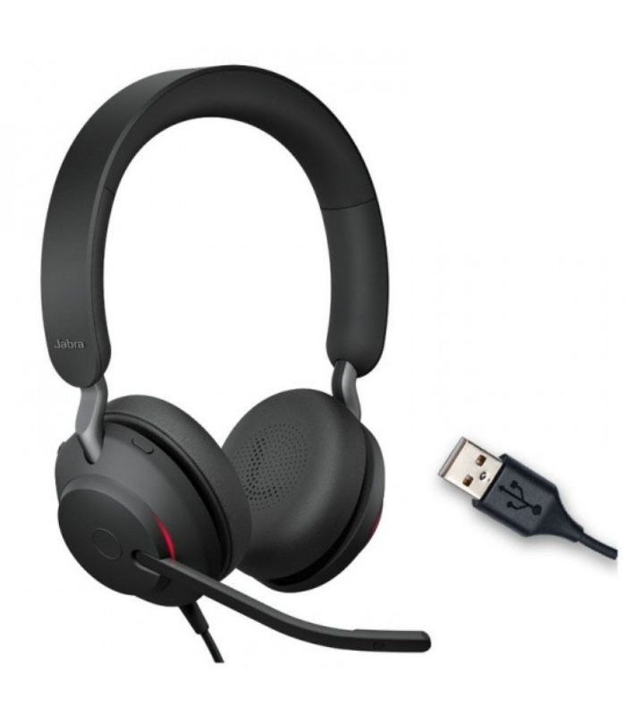 Micro Casque Jabra Casque Jabra Evolve2 40 SE - Filaire -USB