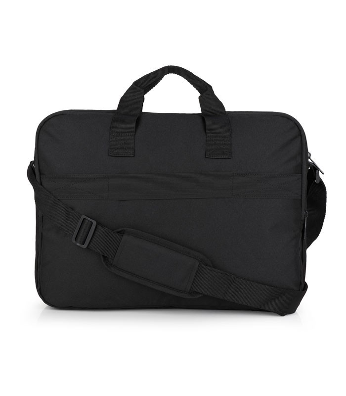 Serviette homme 42x31x7cm 15.6" Division  noir 2 compart R.413020