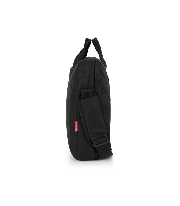 Serviette homme 42x31x7cm 15.6" Division  noir 2 compart R.413020