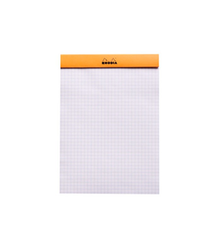 Bloc rhodia 14,8x21cm quadrillé 5x5 100 feuilles 70g R.16200C