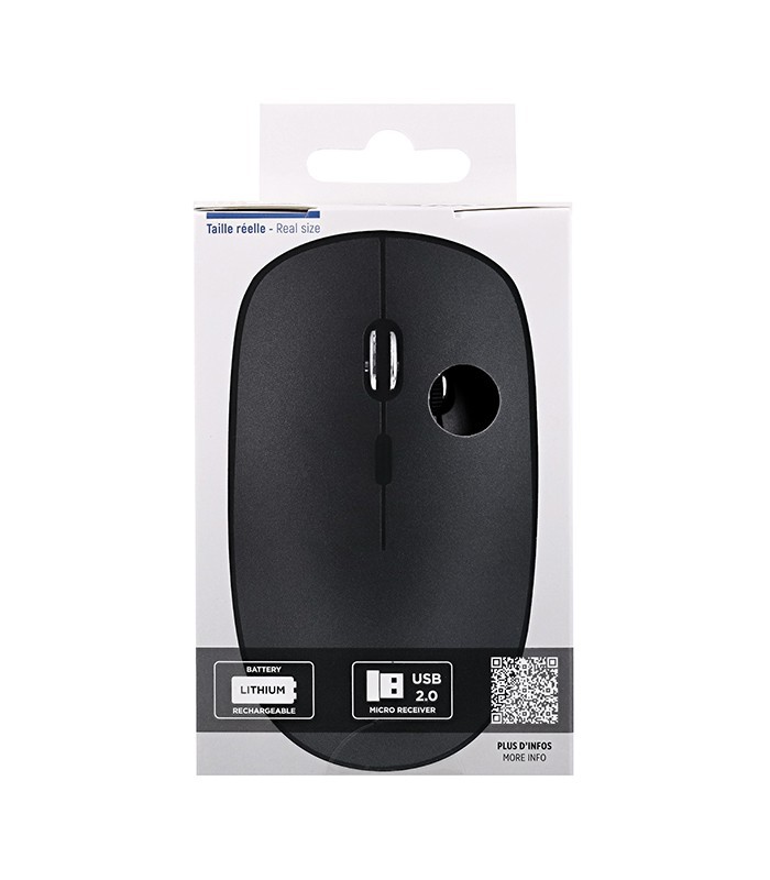 Souris sans fil rechargeable TNB RUBBY