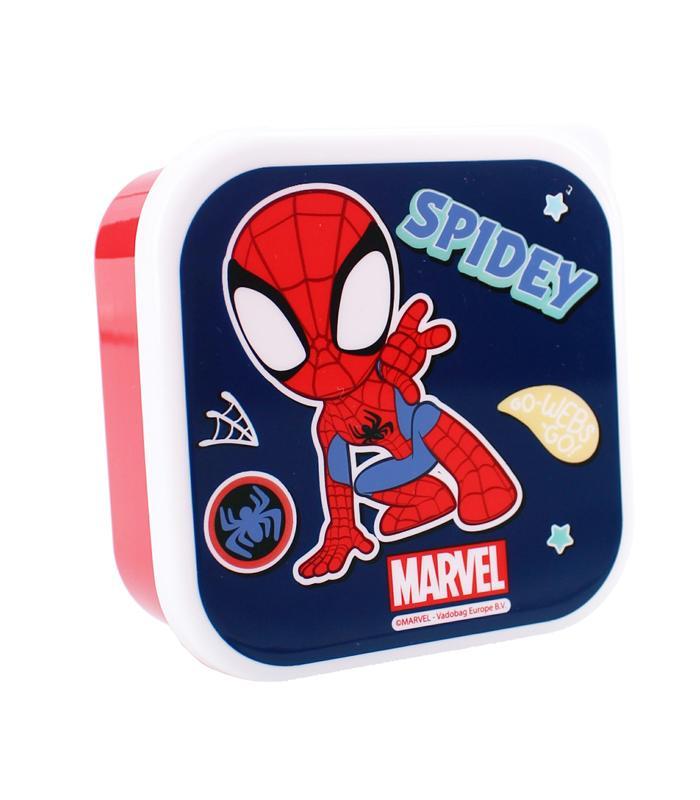 Boîte goûter Spiderman fresh bites 3 en 1 bleu R.201-00424