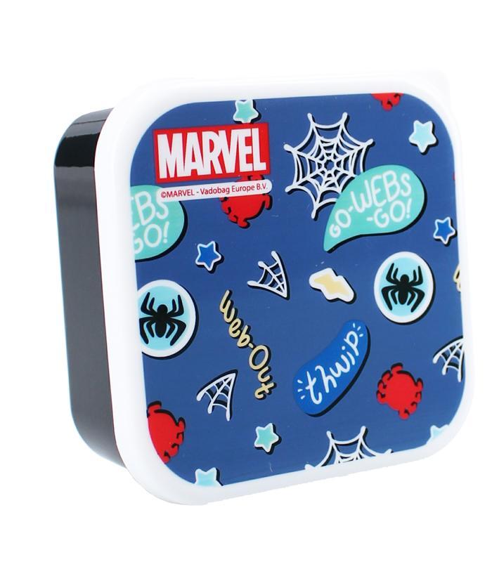 Boîte goûter Spiderman fresh bites 3 en 1 bleu R.201-00424