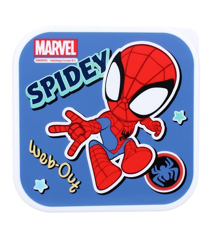 Boîte goûter Spiderman fresh bites 3 en 1 bleu R.201-00424