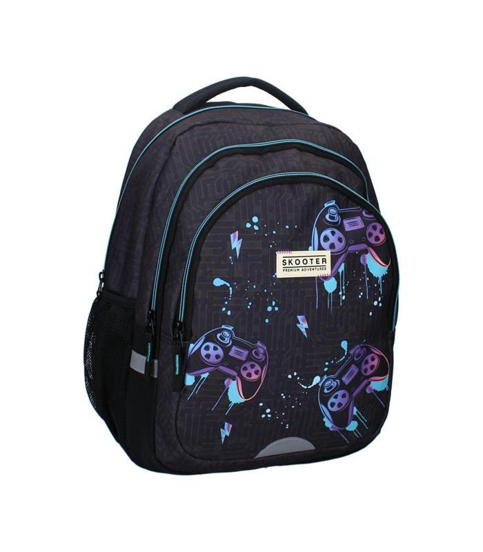 Sac à dos moyen modèle Skooter game face on noir R.421-00555